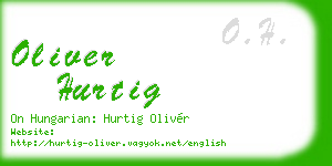 oliver hurtig business card
